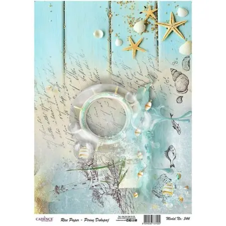Model 544 Cadence Rice Decoupage Paper 30x42cm.