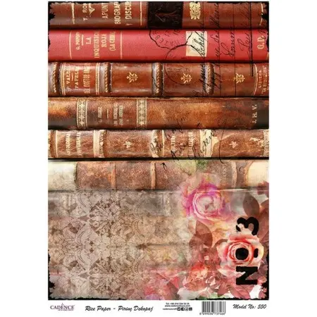 Model 550 Cadence Rice Decoupage Paper 30x42cm.