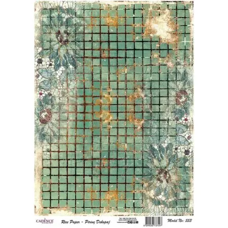 Model 553 Cadence Rice Decoupage Paper 30x42cm.