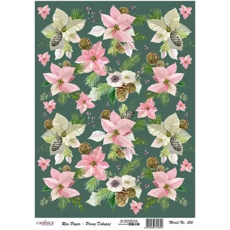 Model 556 Cadence Rice Decoupage Paper 30x42cm.