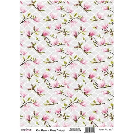Model 558 Cadence Rice Decoupage Paper 30x42cm.