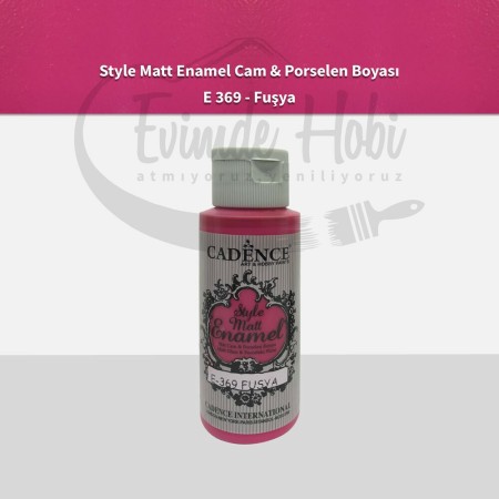 Cadence Enamel Mat Cam Porselen Boyası 369 Fuşya 59ML