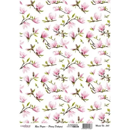 Model 560 Cadence Rice Decoupage Paper 30x42cm.