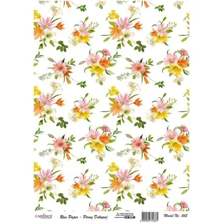 Model 562 Cadence Rice Decoupage Paper 30x42cm.