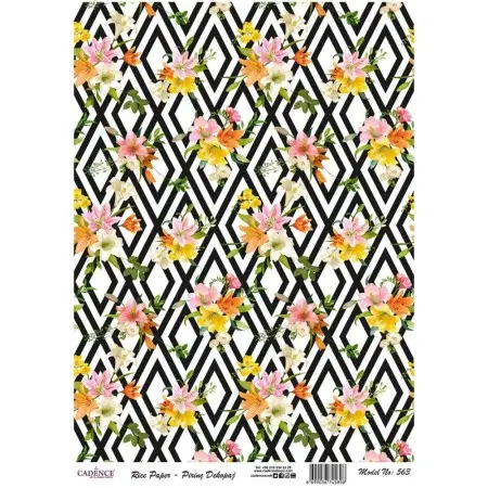 Model 563 Cadence Rice Decoupage Paper 30x42cm.