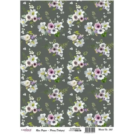 Model 565 Cadence Rice Decoupage Paper 30x42cm.