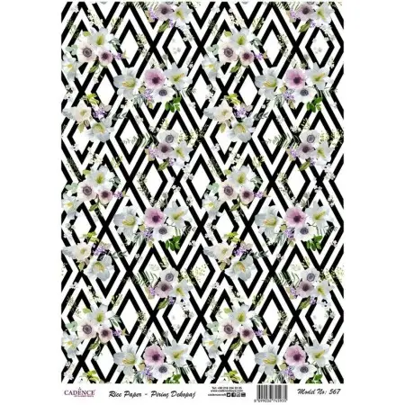 Model 567 Cadence Rice Decoupage Paper 30x42cm.