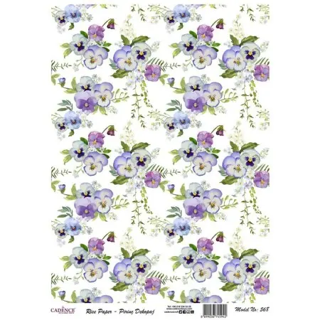 Model 568 Cadence Rice Decoupage Paper 30x42cm.
