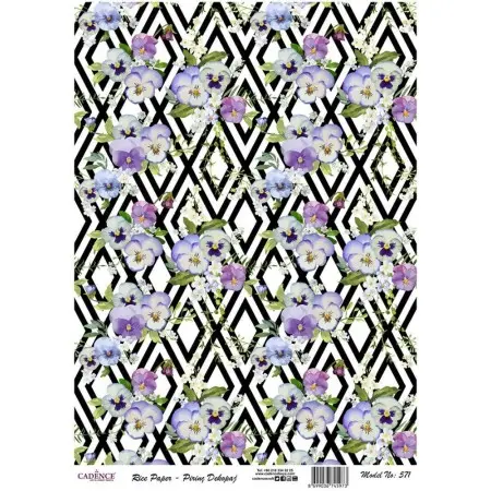 Model 571 Cadence Rice Decoupage Paper 30x42cm.