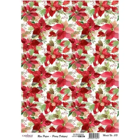 Model 575 Cadence Rice Decoupage Paper 30x42cm.