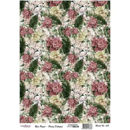 Model 612 Cadence Rice Decoupage Paper 30x42cm.
