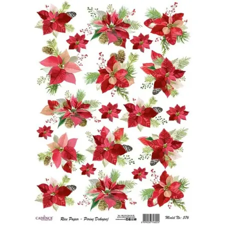 Model 576 Cadence Rice Decoupage Paper 30x42cm.