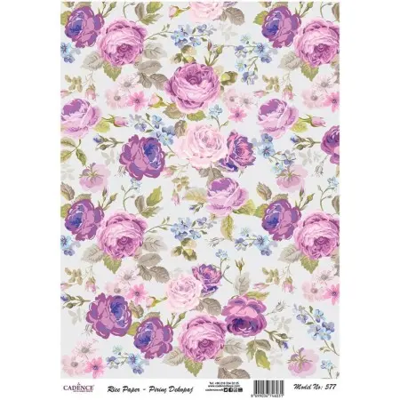 Model 577 Cadence Rice Decoupage Paper 30x42cm.