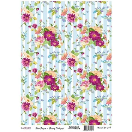 Model 578 Cadence Rice Decoupage Paper 30x42cm.