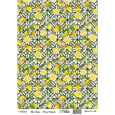 Model 614 Cadence Rice Decoupage Paper 30x42cm.
