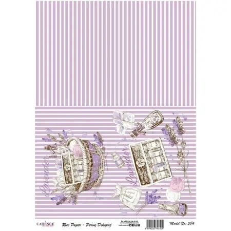 Model 584 Cadence Rice Decoupage Paper 30x42cm.