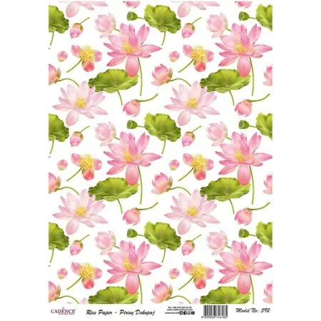 Model 592 Cadence Rice Decoupage Paper 30x42cm.