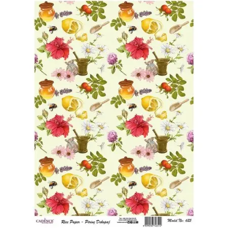 Model 625 Cadence Rice Decoupage Paper 30x42cm.