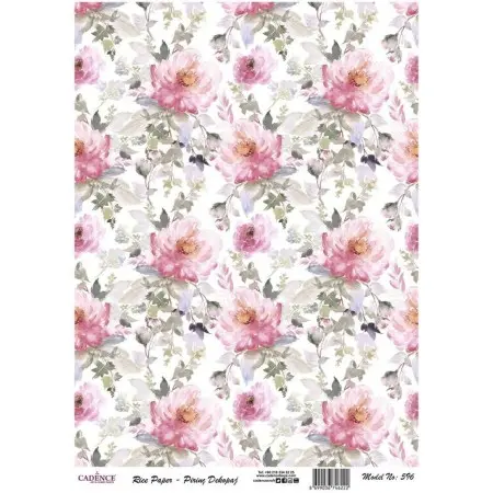 Model 596 Cadence Rice Decoupage Paper 30x42cm.