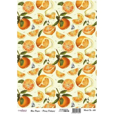 Model 626 Cadence Rice Decoupage Paper 30x42cm.