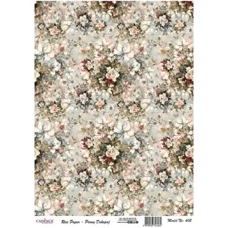 Model 602 Cadence Rice Decoupage Paper 30x42cm.