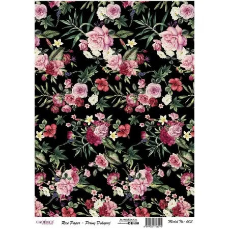 Model 603 Cadence Rice Decoupage Paper 30x42cm.