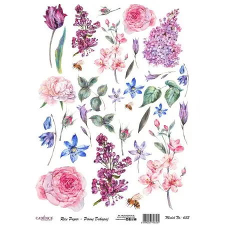 Model 632 Cadence Rice Decoupage Paper 30x42cm.