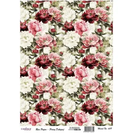 Model 609 Cadence Rice Decoupage Paper 30x42cm.
