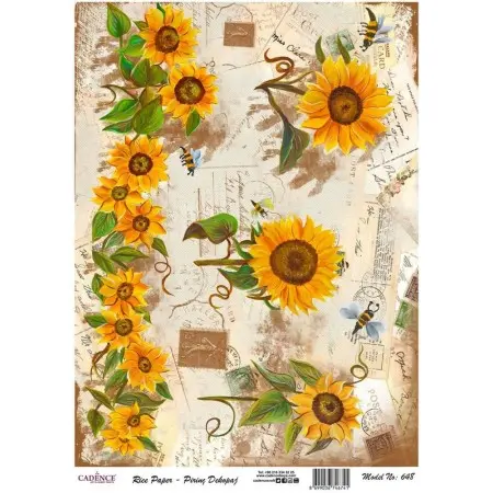 Model 648 Cadence Rice Decoupage Paper 30x42cm.