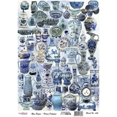Model 656 Cadence Rice Decoupage Paper 30x42cm.
