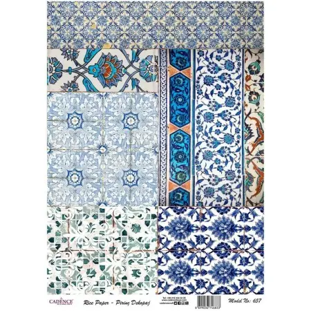Model 657 Cadence Rice Decoupage Paper 30x42cm.