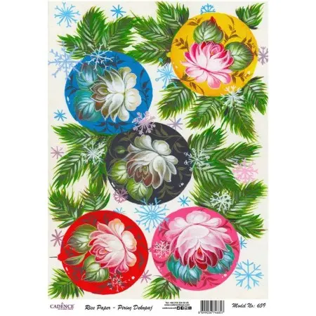 Model 659 Cadence Rice Decoupage Paper 30x42cm.