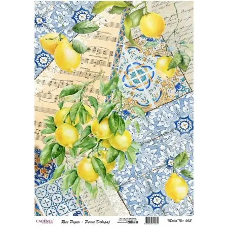 Model 663 Cadence Rice Decoupage Paper 30x42cm.