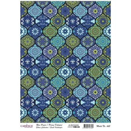 Model 665 Traditional Series Cadence Rice Decoupage Paper 30x42cm.