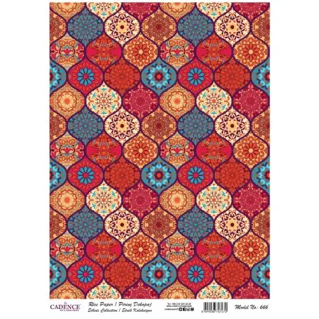 Model 666 Traditional Series Cadence Rice Decoupage Paper 30x42cm.