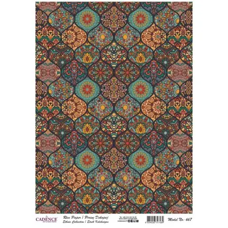 Model 667 Traditional Series Cadence Rice Decoupage Paper 30x42cm.