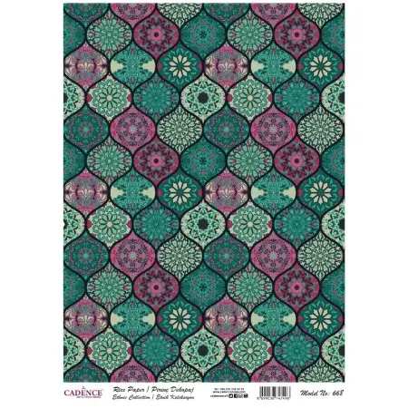 Model 668 Traditional Series Cadence Rice Decoupage Paper 30x42cm.