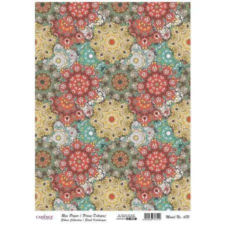 Model 670 Traditional Series Cadence Rice Decoupage Paper 30x42cm.