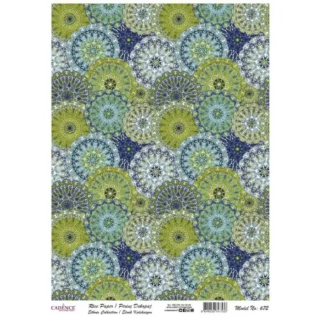 Model 672 Traditional Series Cadence Rice Decoupage Paper 30x42cm.