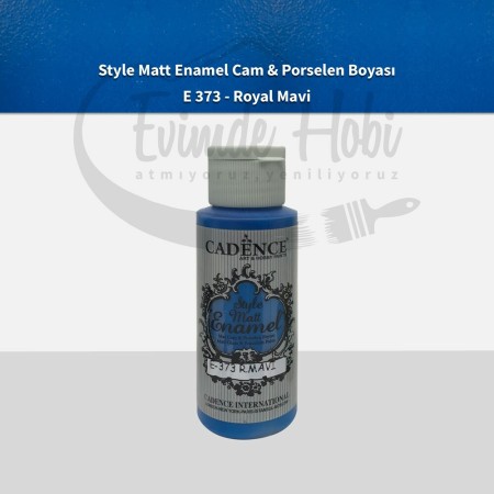 Cadence Enamel Mat Cam Porselen Boyası 373 Royal Mavi 59ML