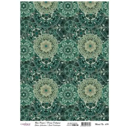 Model 674 Geleneksel Serisi Cadence Pirinç Dekopaj Kağıdı 30x42cm.