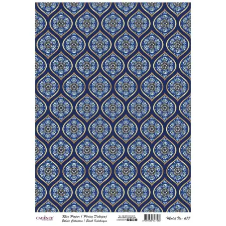 Model 677 Traditional Series Cadence Rice Decoupage Paper 30x42cm.