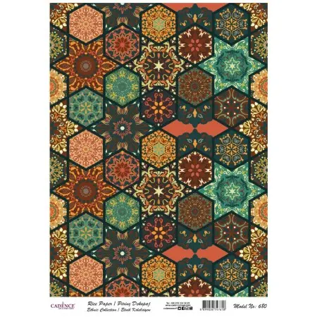 Model 680 Traditional Series Cadence Rice Decoupage Paper 30x42cm.