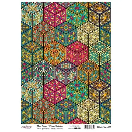 Model 682 Geleneksel Serisi Cadence Pirinç Dekopaj Kağıdı 30x42cm.