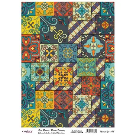 Model 688 Geleneksel Serisi Cadence Pirinç Dekopaj Kağıdı 30x42cm.