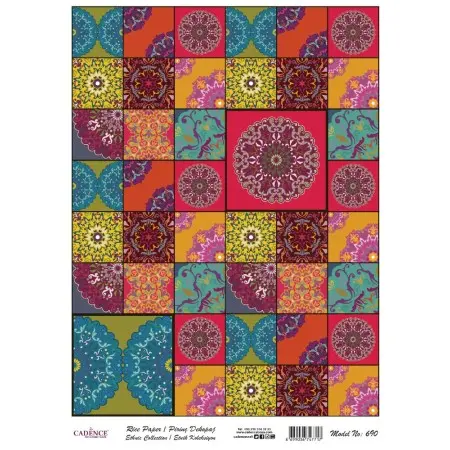 Model 690 Traditional Series Cadence Rice Decoupage Paper 30x42cm.