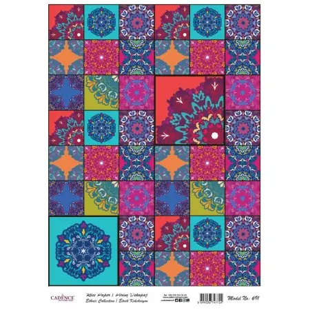 Model 691 Traditional Series Cadence Rice Decoupage Paper 30x42cm.