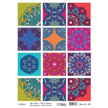 Model 693 Tile Series Cadence Rice Decoupage Paper 30x42cm.