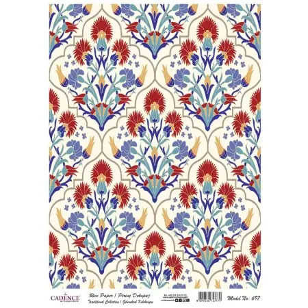 Model 697 Traditional Series Cadence Rice Decoupage Paper 30x42cm.