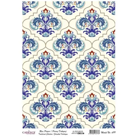 Model 699 Traditional Series Cadence Rice Decoupage Paper 30x42cm.